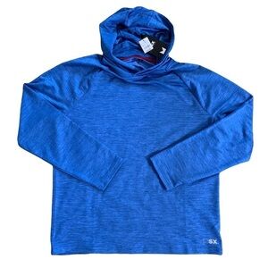 MSX By Michael Strahm 4 Way Stretch Moisture Wicking Hoodie In Blue Sz Medium
